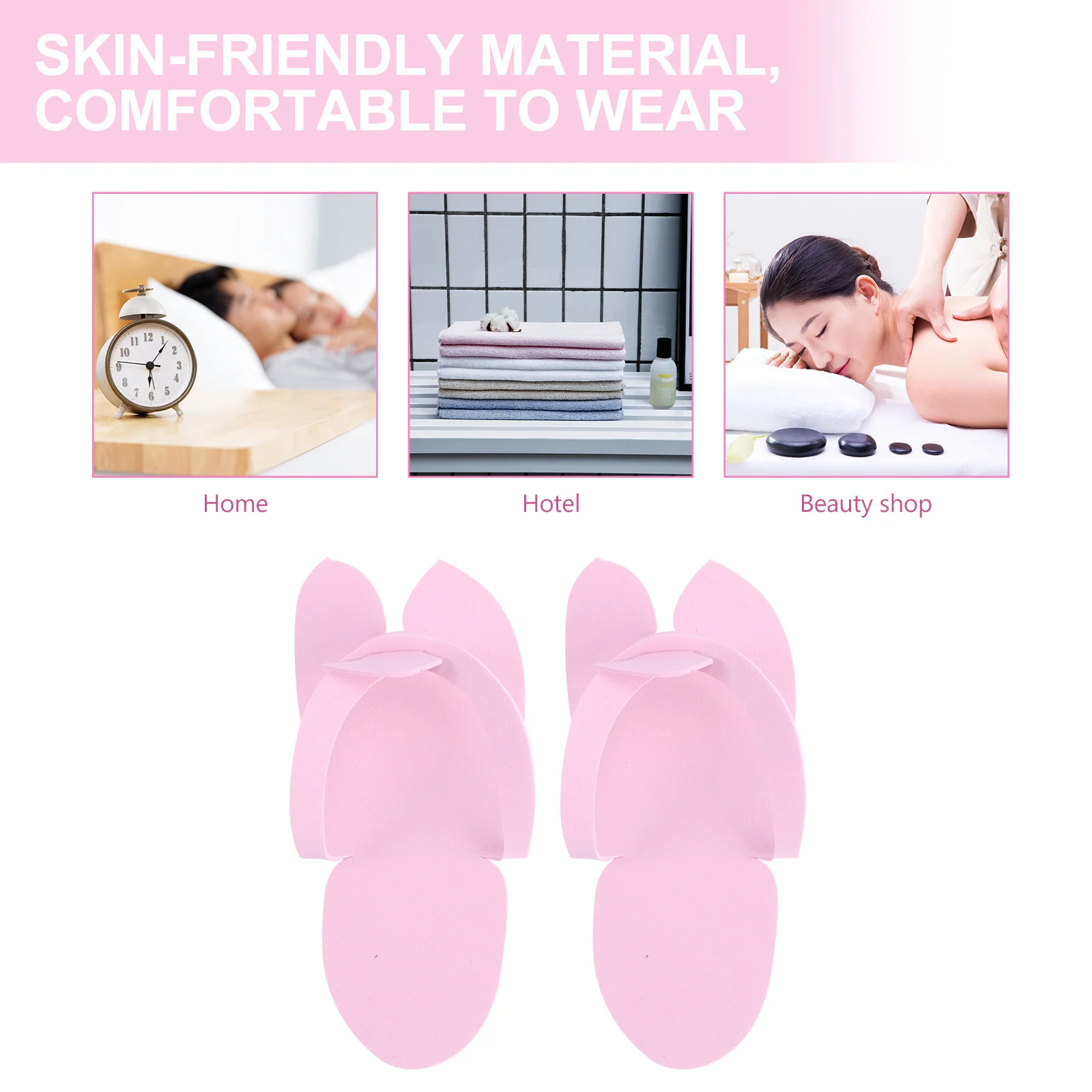 12 Paar Eva-Einweg-Hausschuhe, feine Verarbeitung, praktische Haushaltsschuhe für Nagelstudio, Schönheitssalon, Pediküre-Hausschuhe