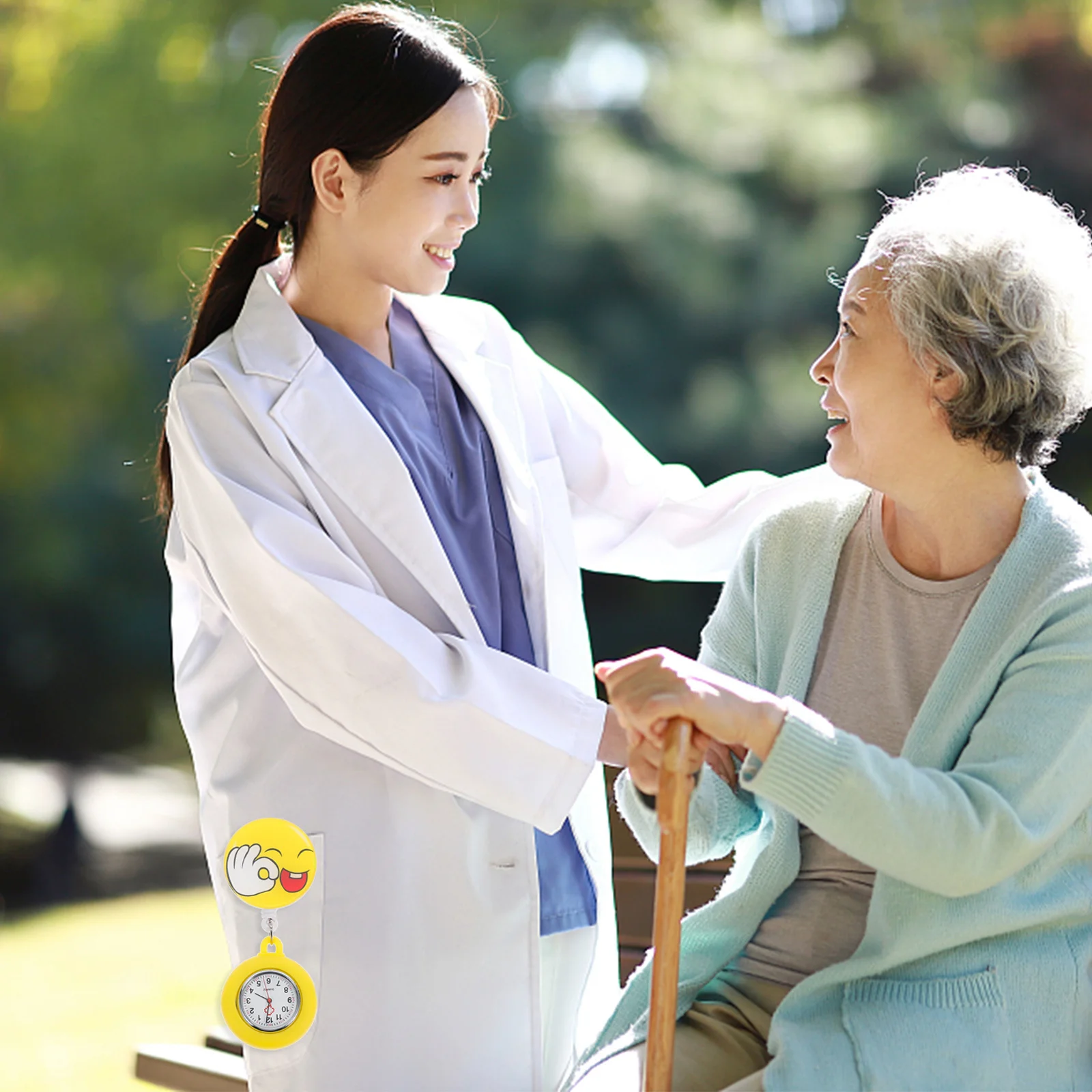 ساعة ممرضة بمشبك على شكل طية صدر السترة، ساعة فوب عصرية للممرضات للنساء، فكرة هدية للموظفين الطبيين #6