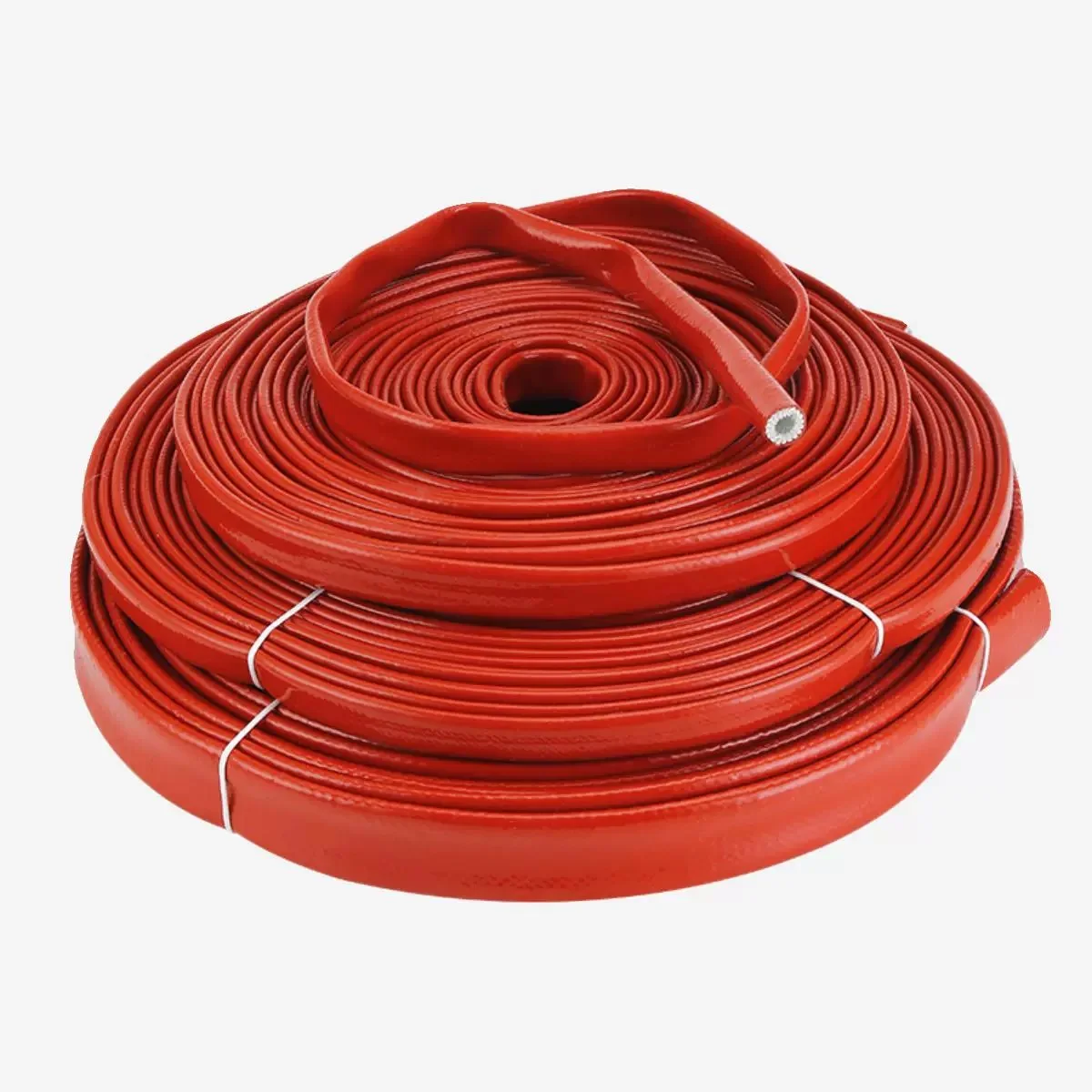 High Temperature Resistant Fiberglass Tube Silicone Resin Coated Glass Fiber Braided Fireproof Sleeve Fire Retardant Casing Pipe