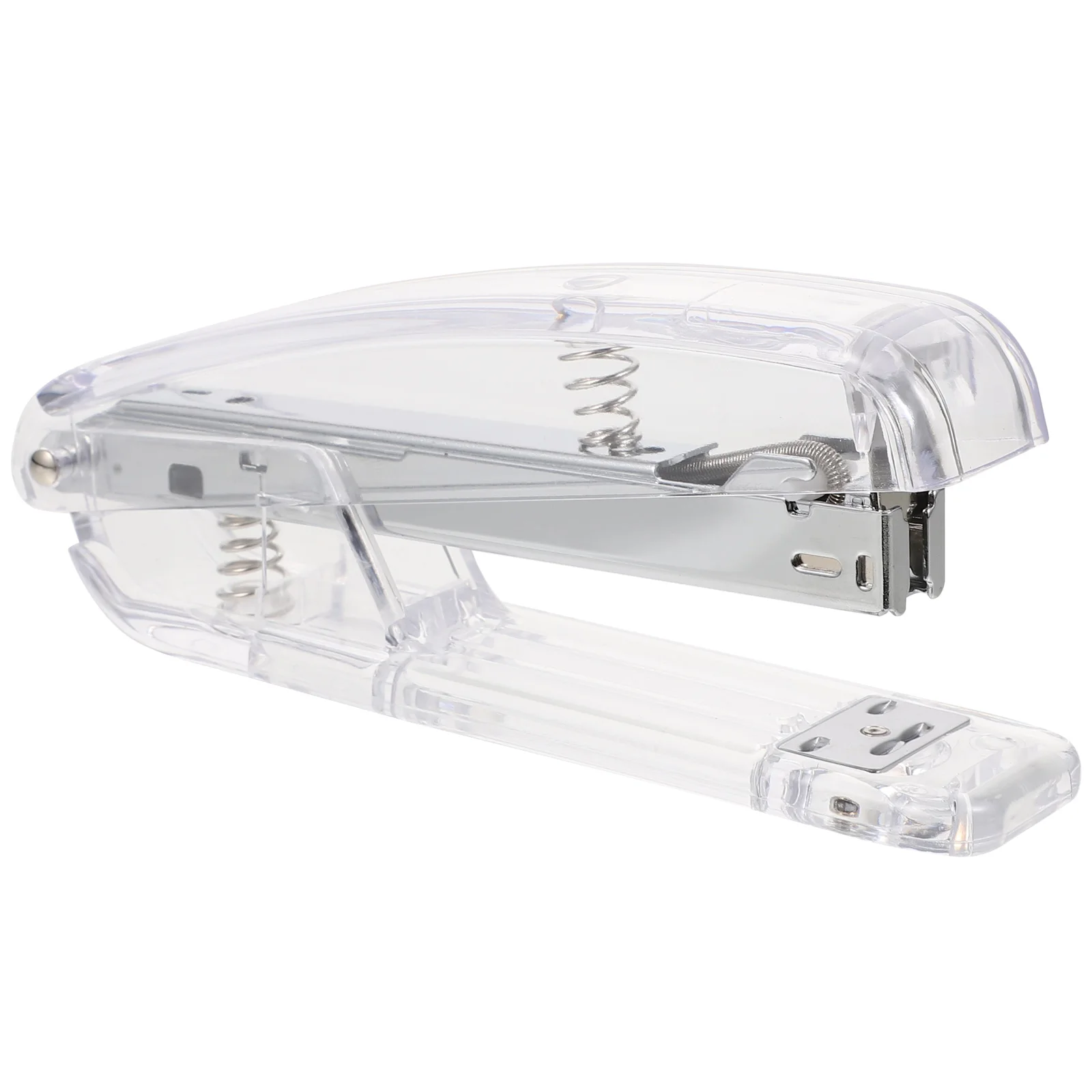 Transparent Stapler Plastic Binding Machine Desk Paper Office Supplies Unique Design Stable Performance Suitable School