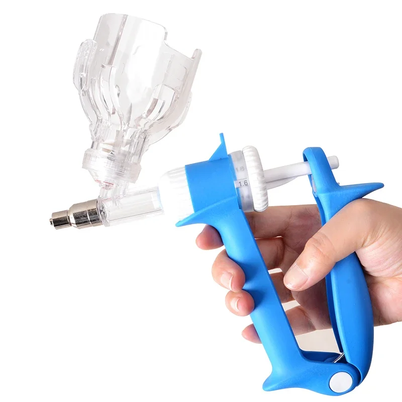 

2ml Continuous Vaccine Injector For Pigs, Cattle And Sheep Adjustable Syringe Semi-automatic Veterinary 0.2-2ml