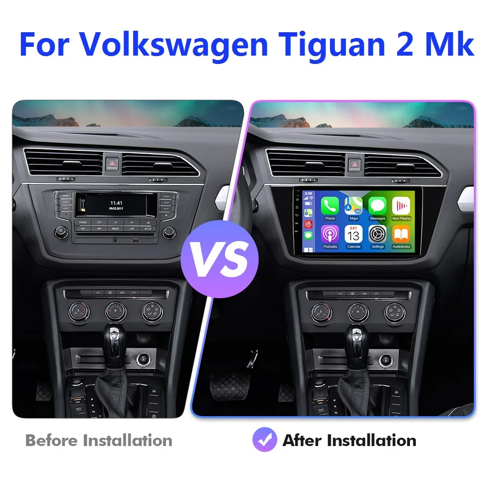 

Isudar T78P Android13 Auto Radio Player For Volkswagen Tiguan 2 Mk2 2017-2019 Multimedia 8 Core Carplay Camera 2K screen No 2Din