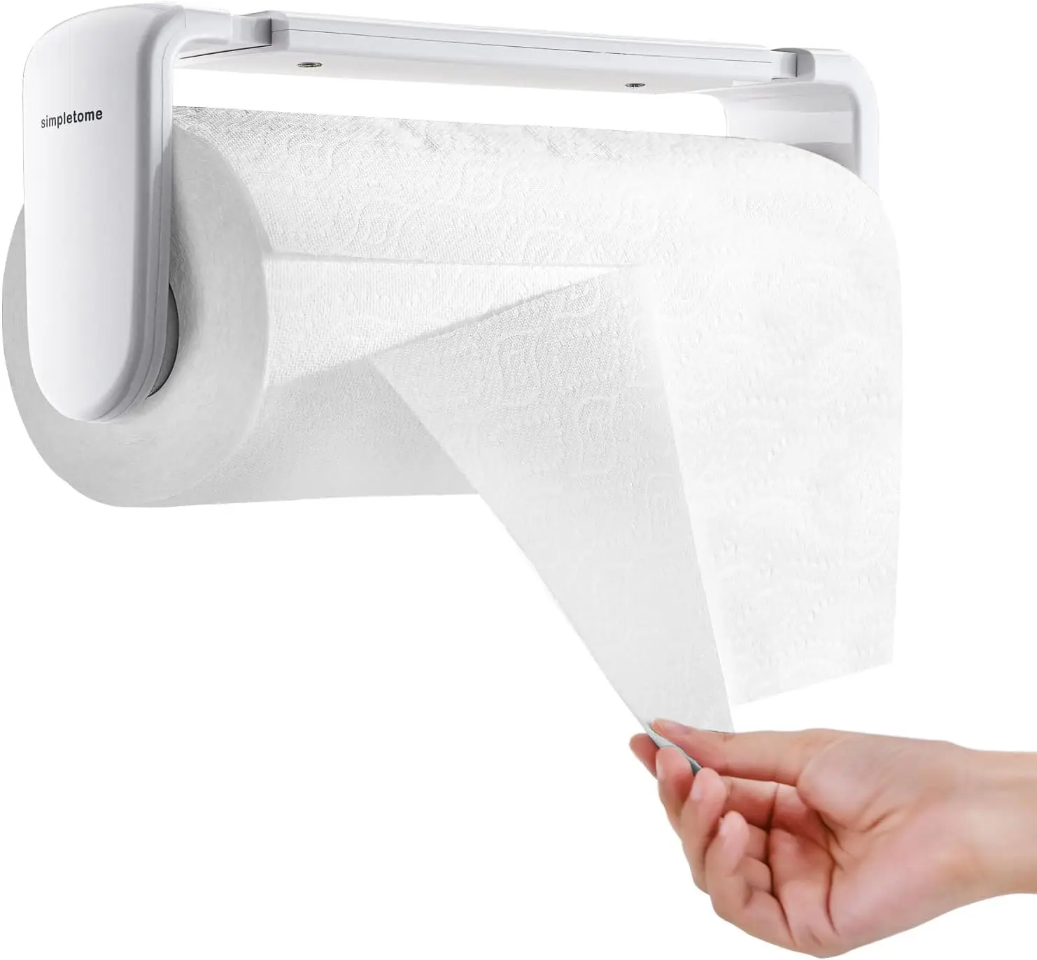 

Adjustable Paper Towel Holder with One-Hand Tear, White, 9.4-11 Inch/24-28cm
