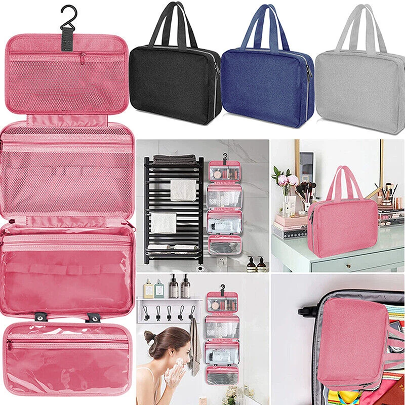 Travel Waterproof Folding Dry and Wet Separation Toiletries Bag Cosmetic Storage Bag Large Capacity Cosmetic Bag Makeup Bags