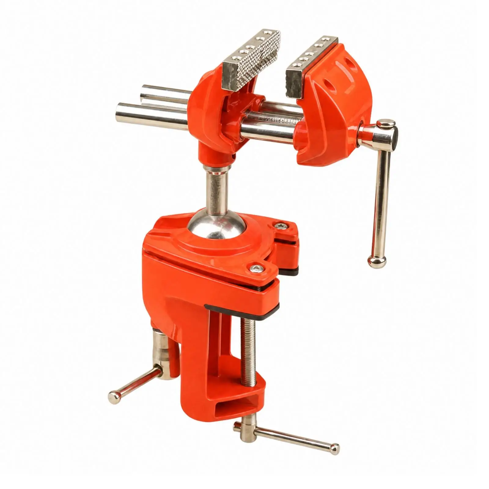 Swivel Bench Vise 70mm All Steel Table Vise with Rotating Base for Woodworking Metalworking DIY Clamp Tool