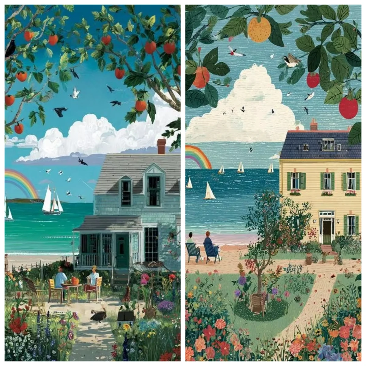 

Large Size Jigsaw Puzzle 500/1000/1200/2000 Pcs Cartoon Seaside Scenery Home Puzzles for Adults Stress Relief Toys Gift
