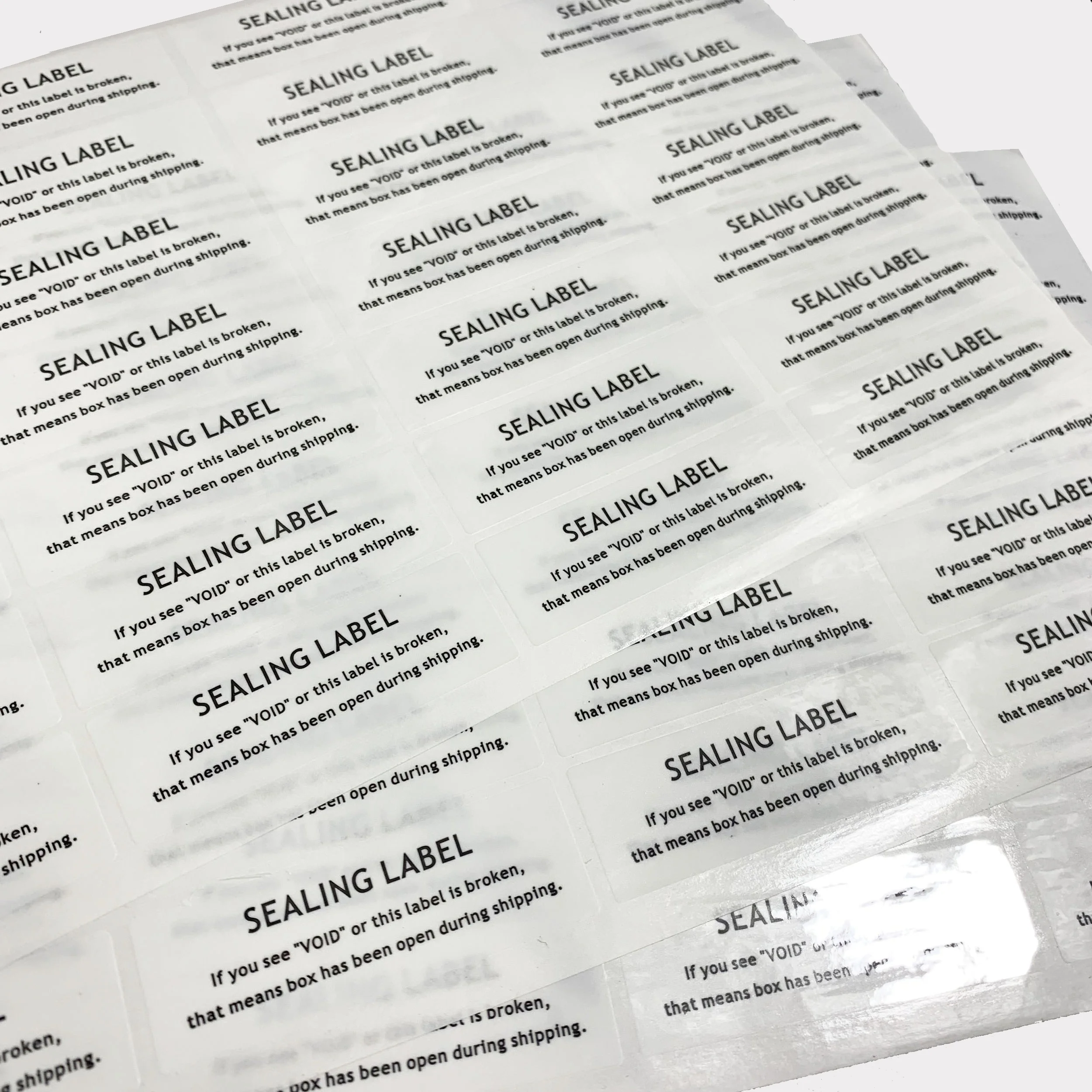 56/112pcs White Tamper-Evident Void Sealing Stickers, Business Sealing Label for Postal Packages Shipping Box Seals, Gift Seal