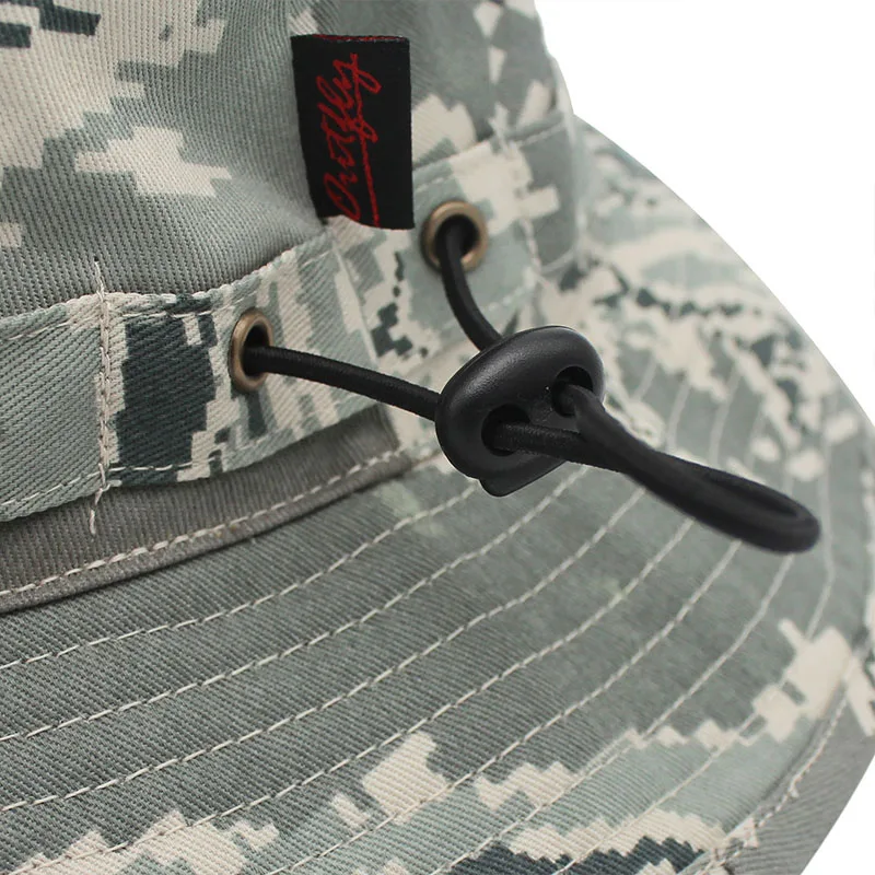 Outfly Digital Camouflage Army Hat Outdoor Camping Men Short Brim Hat Wholesale Sunscreen Bionic Jungle Hat Bucket Hat