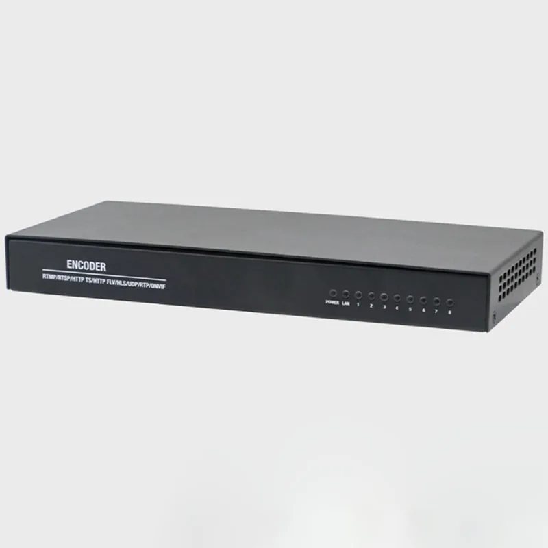 8 CH HD H264 H265 video encoder rtsp udp SRT HTTP rtmp game live streaming IPTV monitoring acquisition to NVR