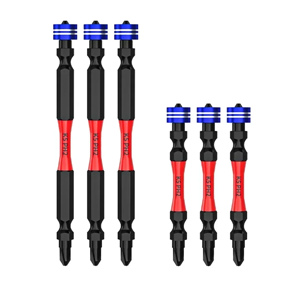 

K5 PH2 Screwdriver Bit Magnetic Double Head Anti Slip Hex Shank Cross Head 65/100mm For Electric Impact Driver Hand Drill Tools