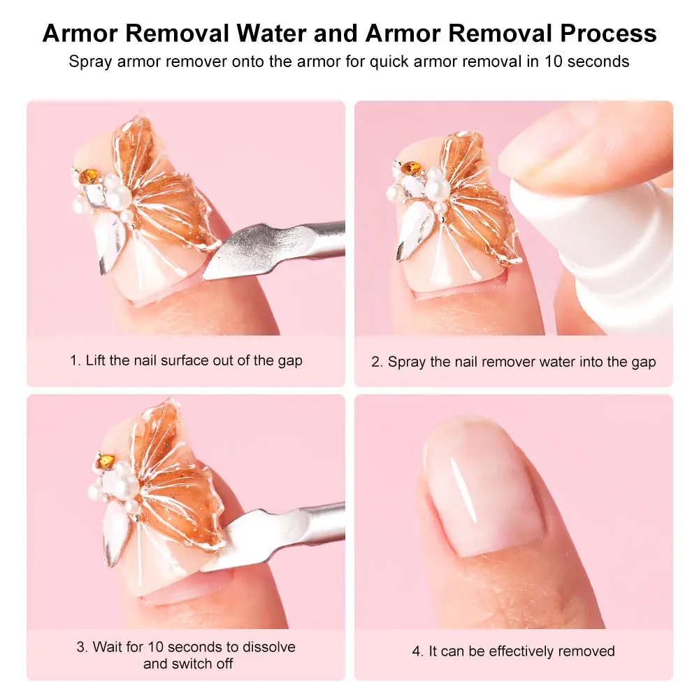 LIMEGIRL Nagelkleberentferner zum Aufdrücken, 60 ml, zum Aufdrücken der Nägel, leicht zu entfernender Debonder für nicht-aceton-Nagellackentferner