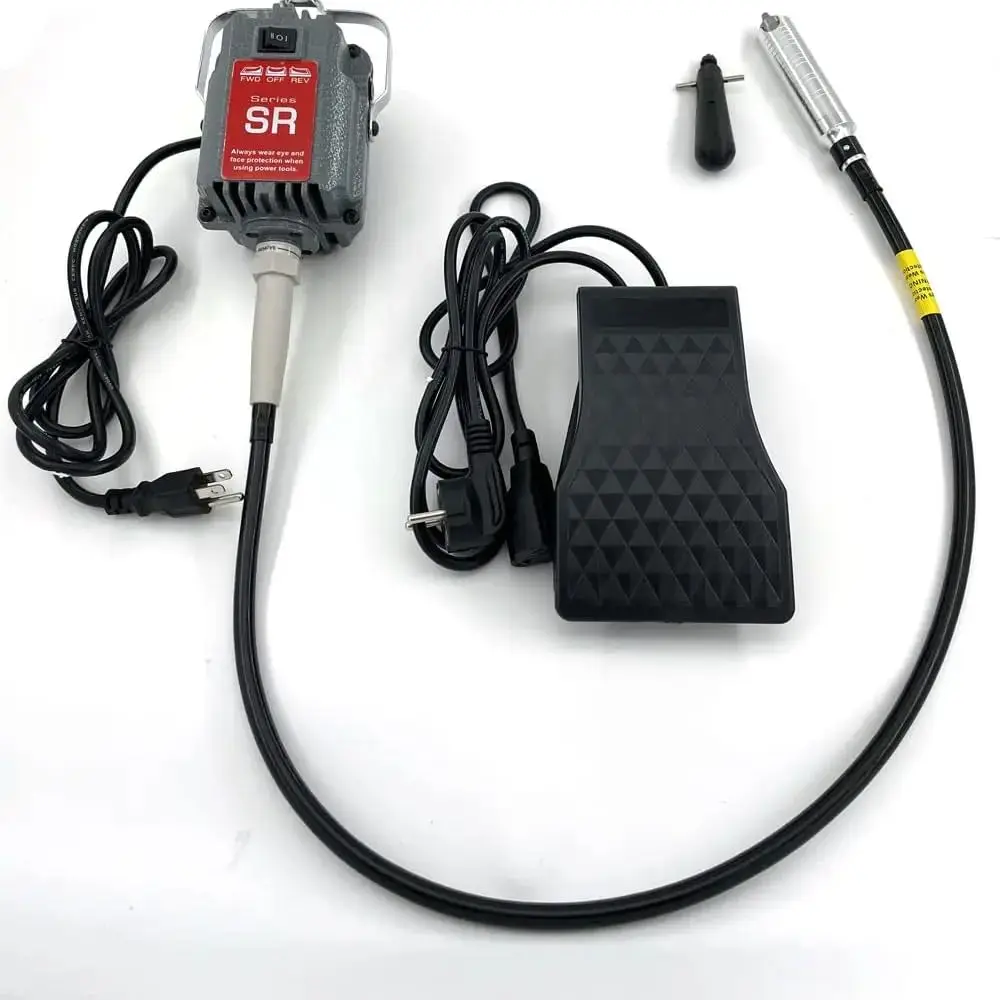 SR Professionele Flex Shaft Machine 230W Elektrische Grinder met 6mm Chuck & Traploos Pedaal voor Sieraden Steen Houtsnijwerk - afbeelding 2