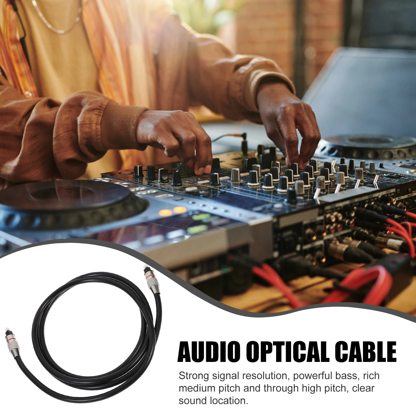 

Digital Audio Optical Cable 3m Optical Cord for Game Console High Strength Durability Bending Degree