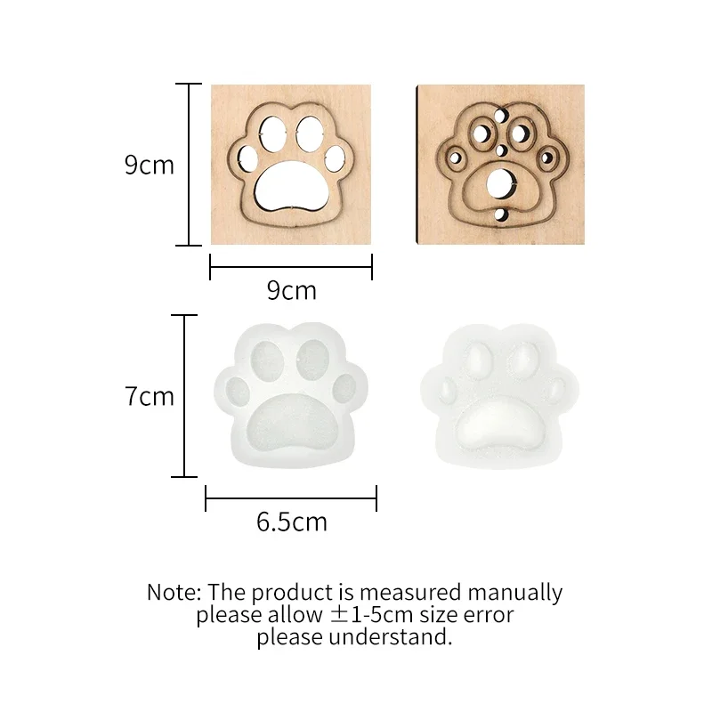 Dog Paw Shaped DIY Leather Template Leather Cutting Die Ornaments Handmade Mould Punching Stencil Leather Craft Making Mould