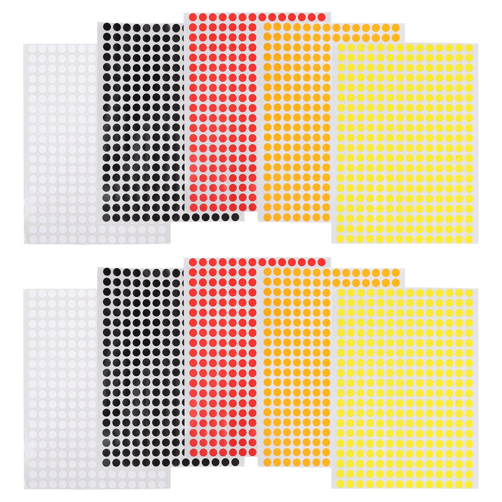 

10 листов цветных наклеек с точками, круглые этикетки для записи, для сортировки инвентаря, определения цен, организации документации