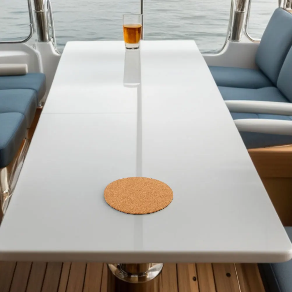 

4Pcs Round Absorbent Cork Coasters Multi-Purpose Plant Pot Mats Table Protection Indoor Drink Cup Mats Rustic Home Decor