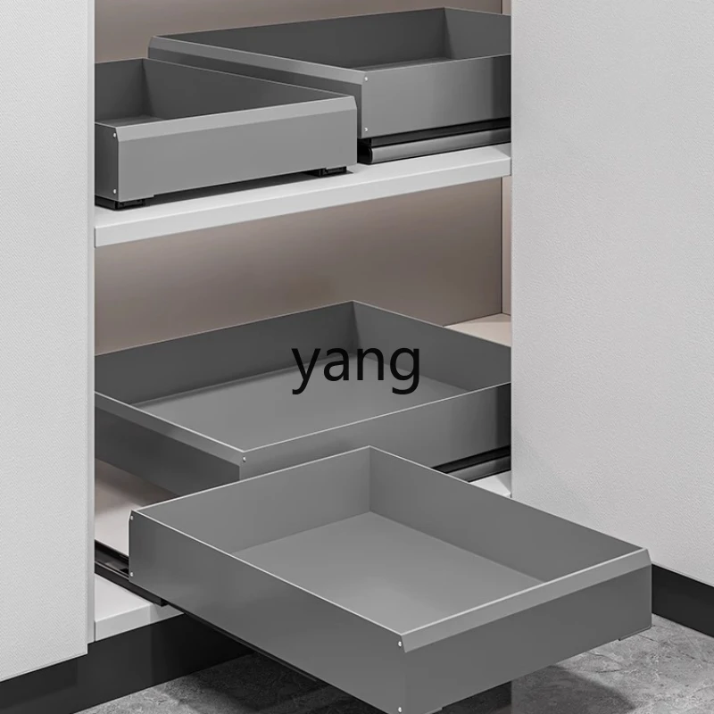 

LH No-Drill Kitchen Cabinet Corner Pull Basket Cabinet Inner Damping Drawer-Type Spice Storage Basket