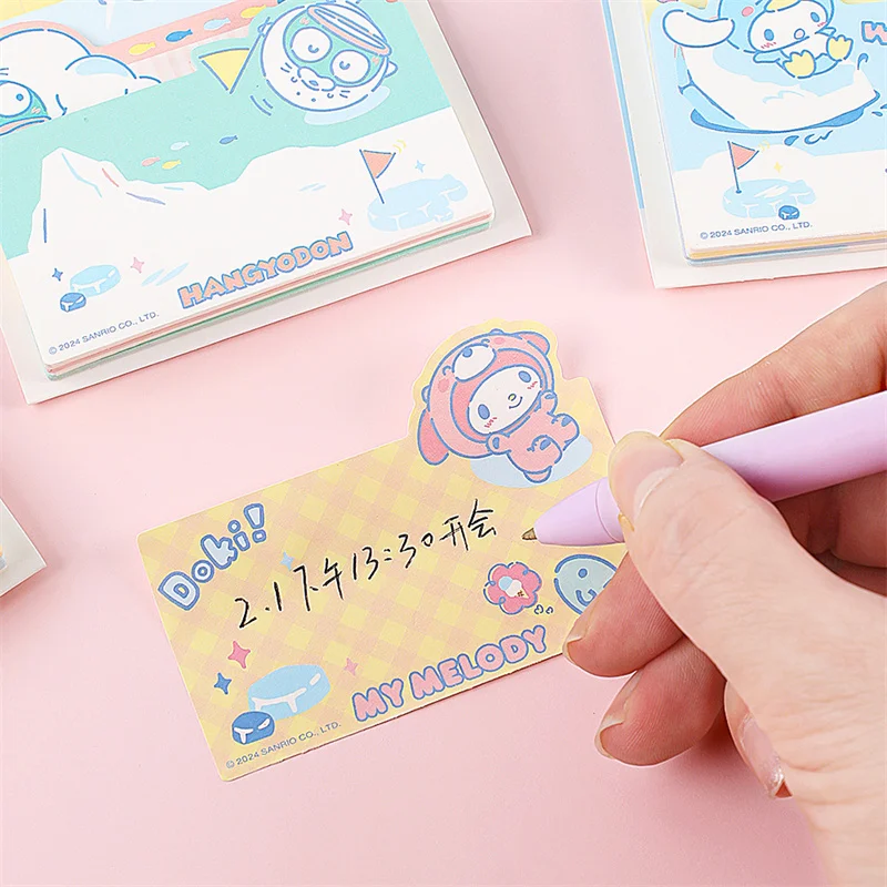 4 pcs/lot Sanrio Melody Cinnamoroll Memo Pad Sticky Notes Stationery Label Notepad Planner Sticker Post School Supplies