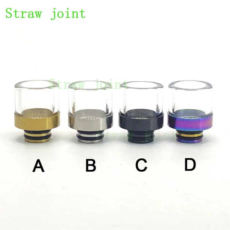 

1pc 510 Stainless Steel Glass with Filter Screen Straw Joint