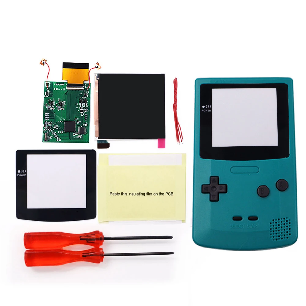 Siêu OSD RETRO PIXEL IPS Lớn Hơn Màn Hình LCD Bộ Độ Sáng Đèn Nền Cảm Biến Cảm Ứng Cho GameBoy Color Cho GBC Q5 IPS màn Hình LCD Bộ