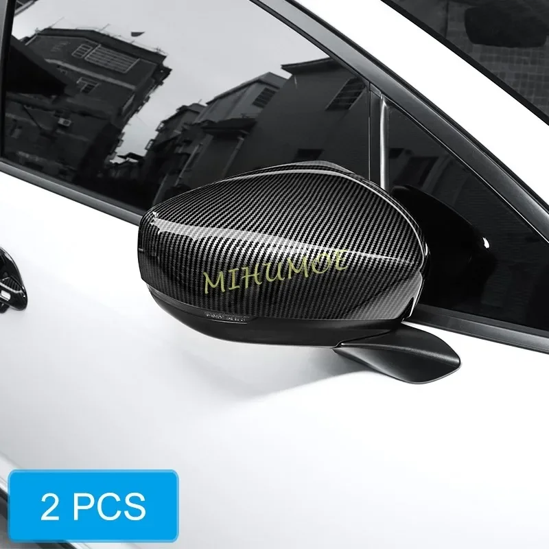 

For Subaru Crosstrek Impreza 2024 2025 Carbon Fiber Car Side Rearview Mirror Cover Cap Trim Protector