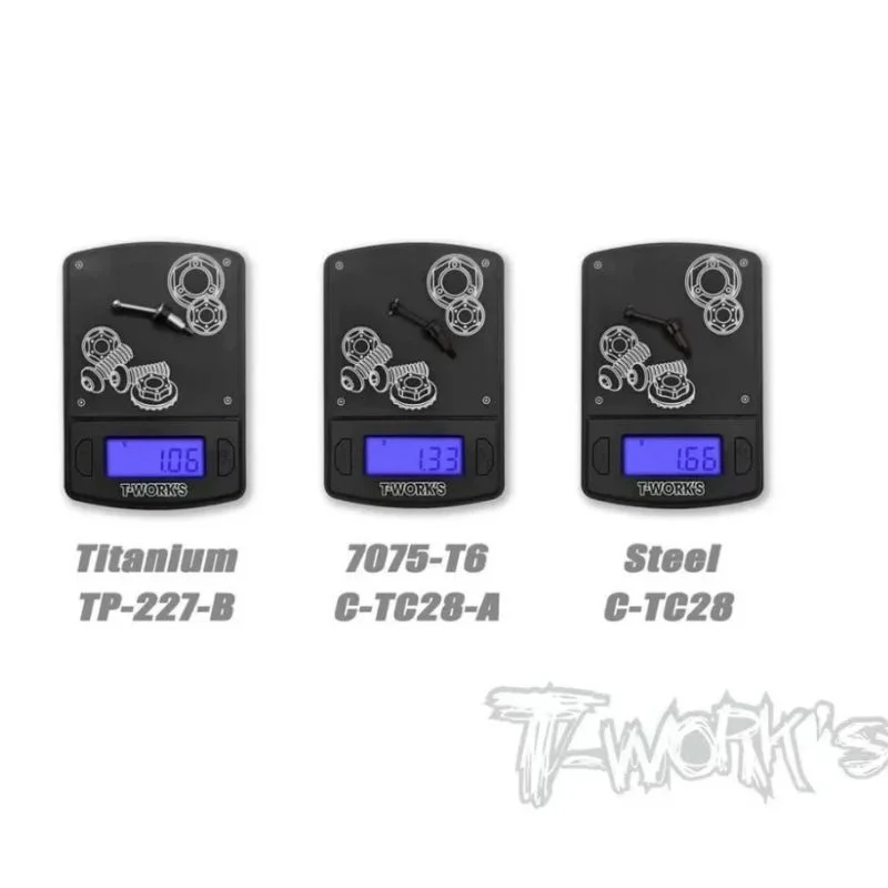 Original T Works TP-227-B 64 Titanium CVD Joint Set ( For Team Associated TC28 ) 2pcs Rc Tool