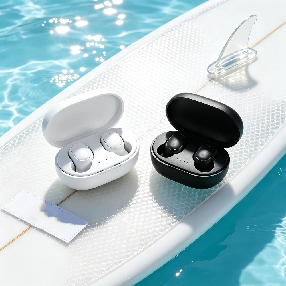 Bluetooth Earbuds Without Tangled Cords, Full Vocal Sound, Soft Fit, Stable Connection and Portable Case for Office Use
