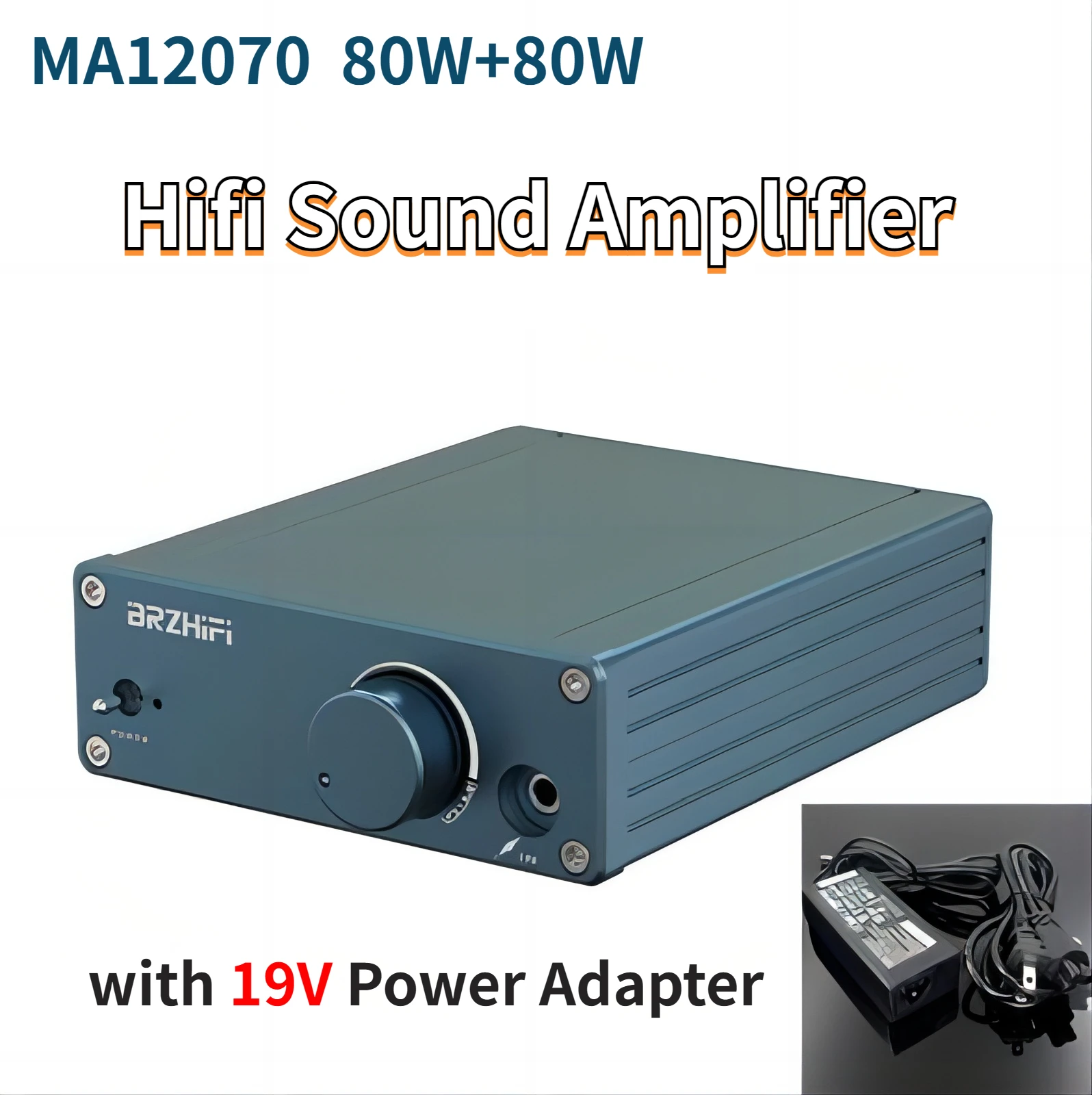 

HiFi Sound Amplifier MA12070 80W*2 Stereo Audio Power Amplifier For Passive Speaker For Home Theater Karaoke DC19V Amplifiy