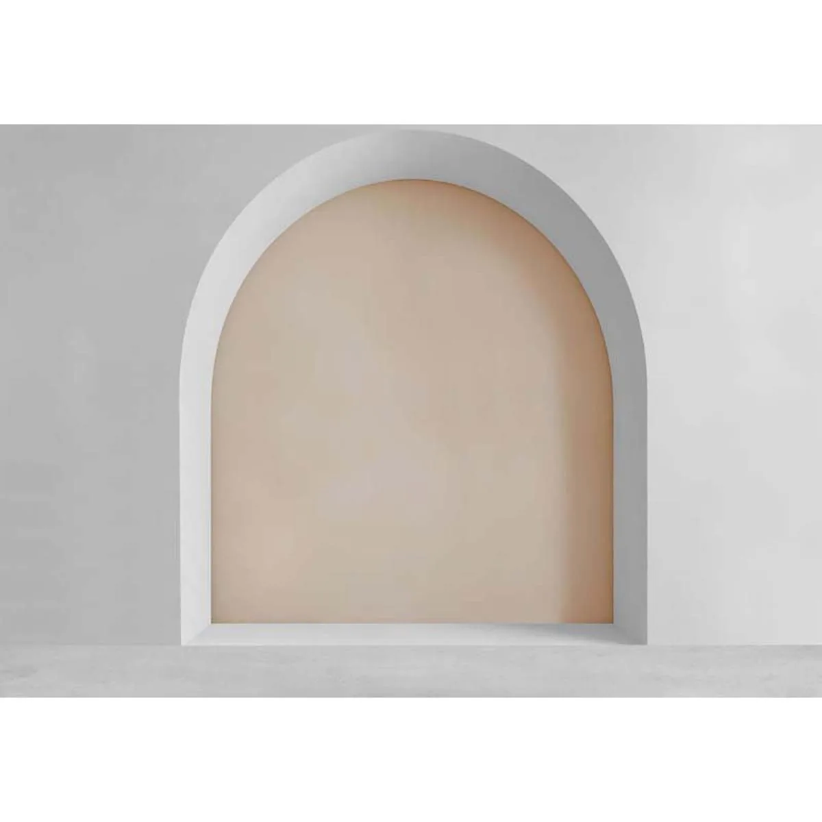 

Allenjoy Classic White & Beige Arch Wall Backdrop