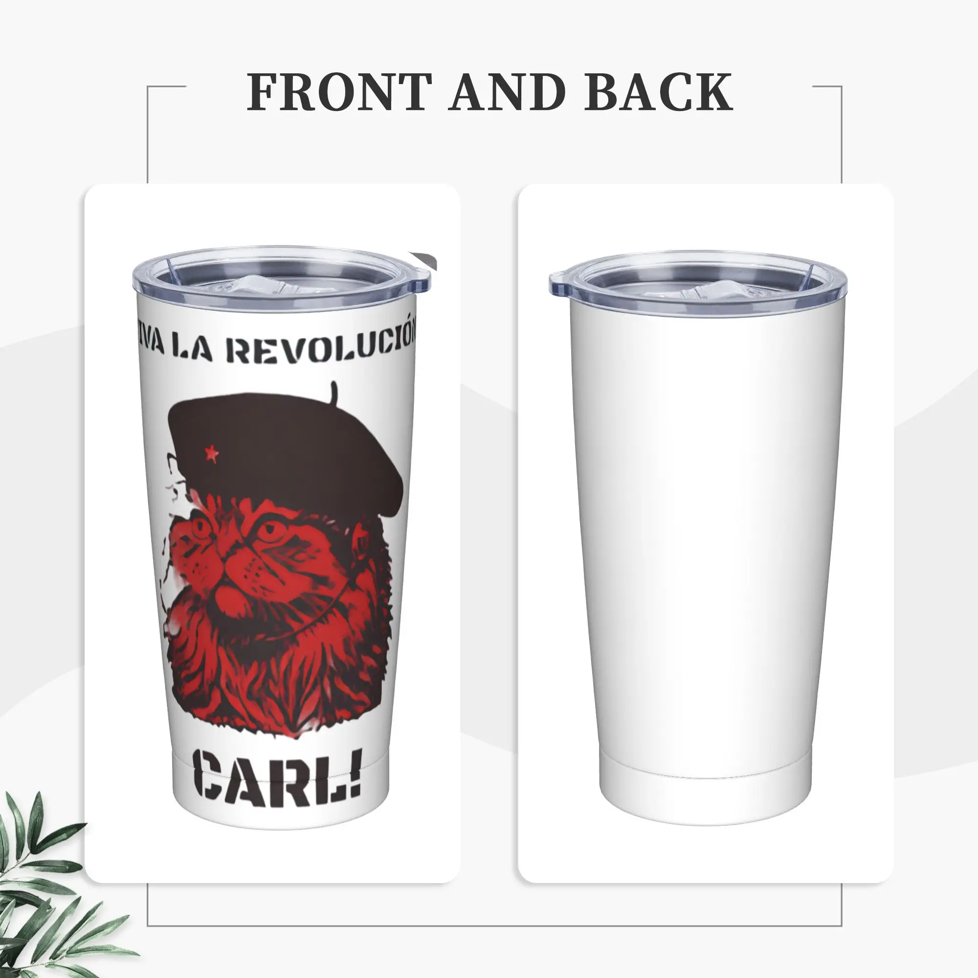 I Am Yelling Carl Donut Cat Meme Tumbler  Portable Hot Drinks Water Bottle Stainless Steel Travel Thermal Cups