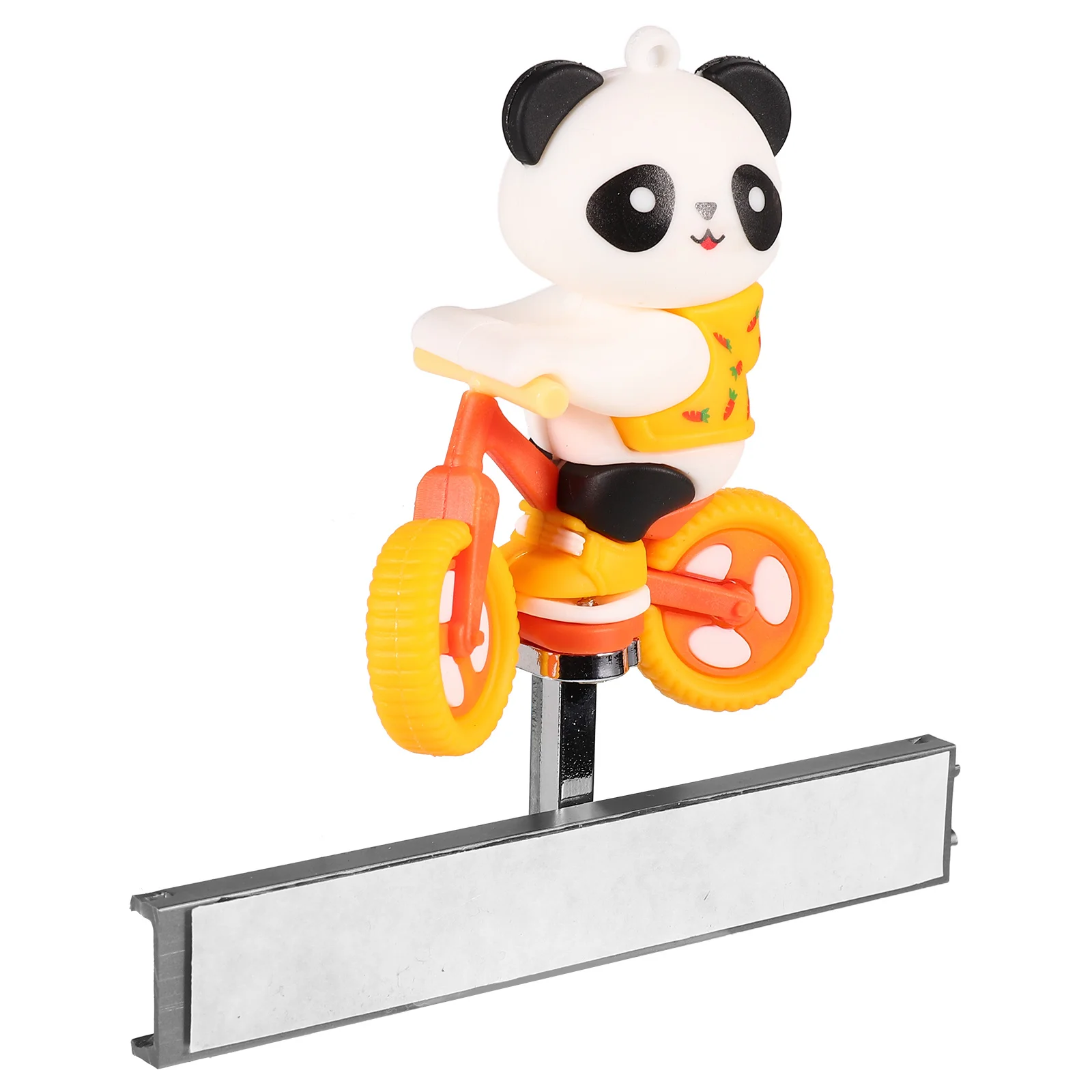 

Cute Panda on Bike Car Dashboard Decoration Adorable Interior Ornament Easy Install Unique Accessories for Women