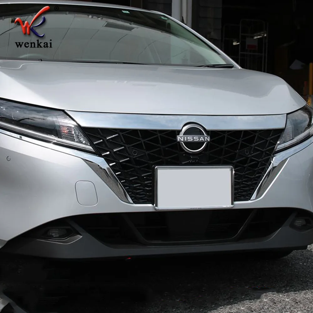 High Quality Stainless Steel Car Styling Chrome External Accessories Front Emblem Trim for Nissan Note E13 2021