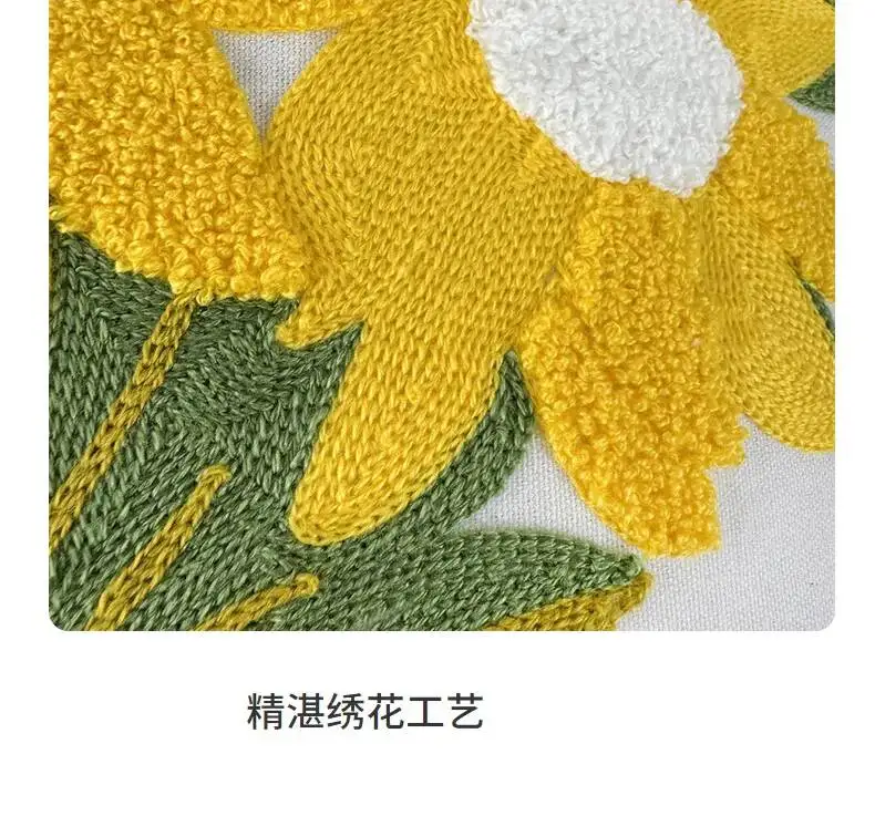 Moderne Kissenbezüge mit Blumenstickerei, niedliches Design, Boho-Ästhetik, dekorative Kissenhülle für Sofa, Bett, Stuhl, Heimdekoration – Detail 14