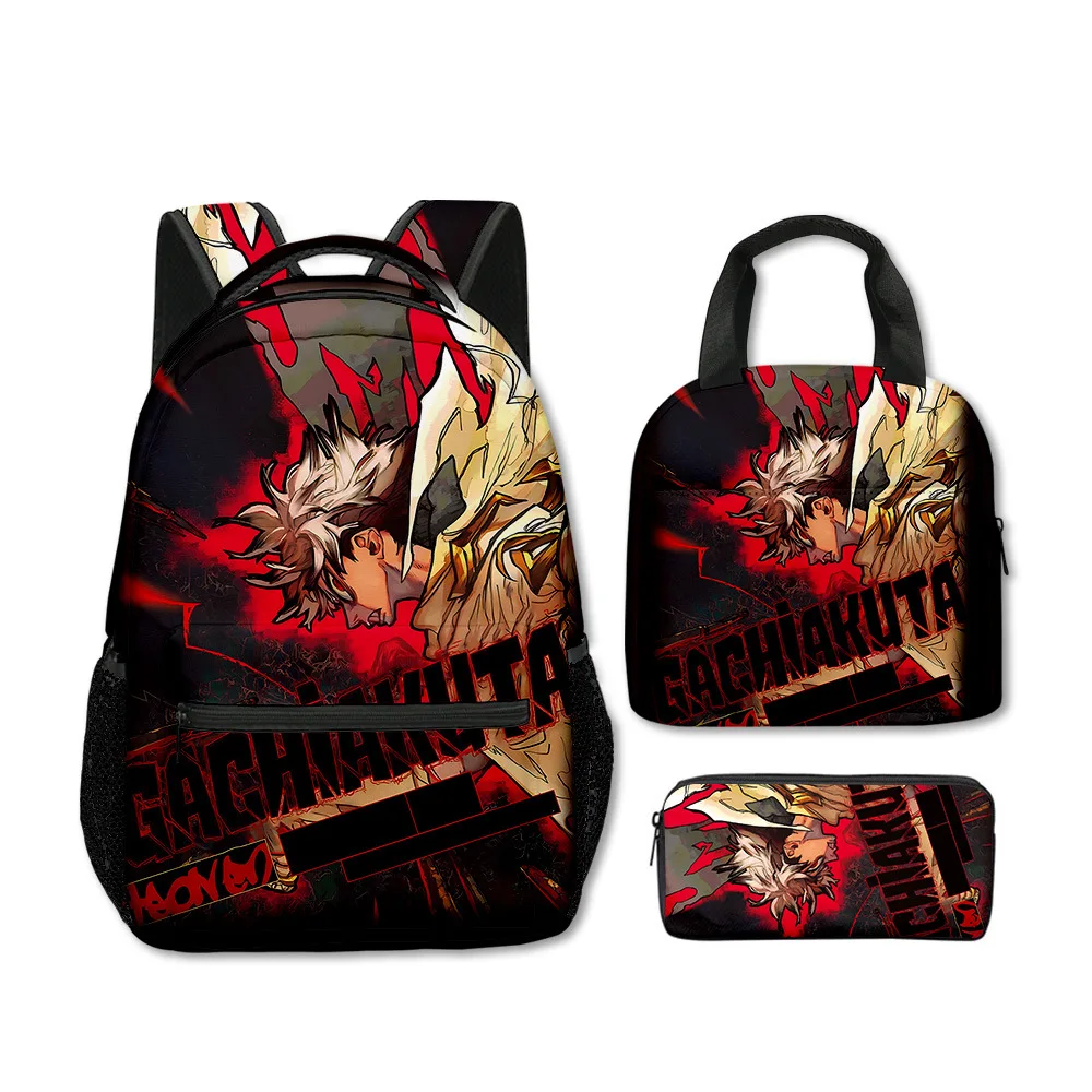 

Хип-хоп популярная новинка забавная Gachiakuta 3D принт 3 шт./компл. школьные сумки рюкзак для ноутбука портативная сумка для обеда пенал