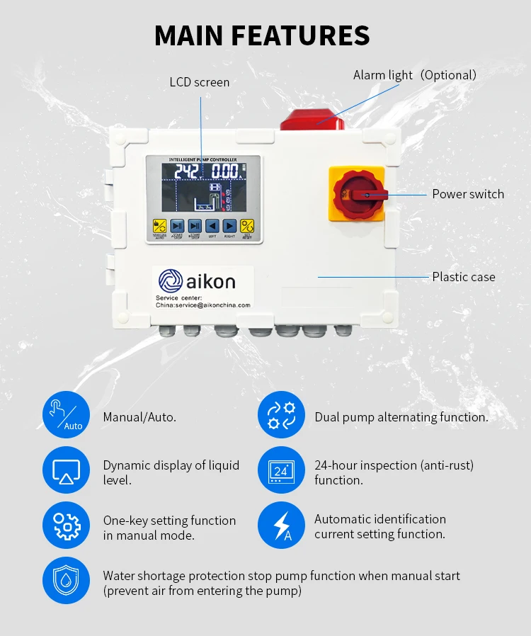 Easy Operation Intelligent Multipump Pump Controller Submersible Sewage Pump Control Panel
