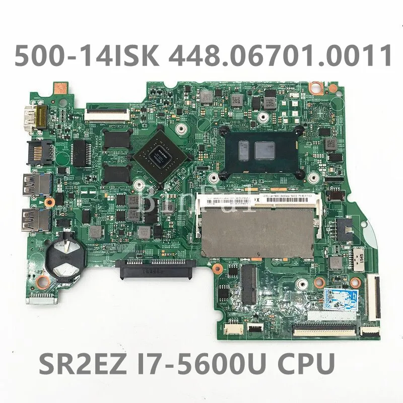 

Материнская плата для ноутбука Lenovo YOGA 500-14isk, материнская плата 448.06701.0011 14292-1 с процессором SR2EZ I7-6500U, 100% полное тестирование