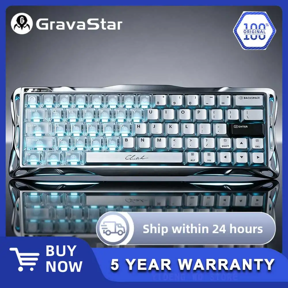 

GravaStar V60 Pro Magnetic Switch E‑sports Keyboard – RT0.005, 8K Polling Rate, Gasket Mount, Aluminum Alloy, Low Latency Gaming