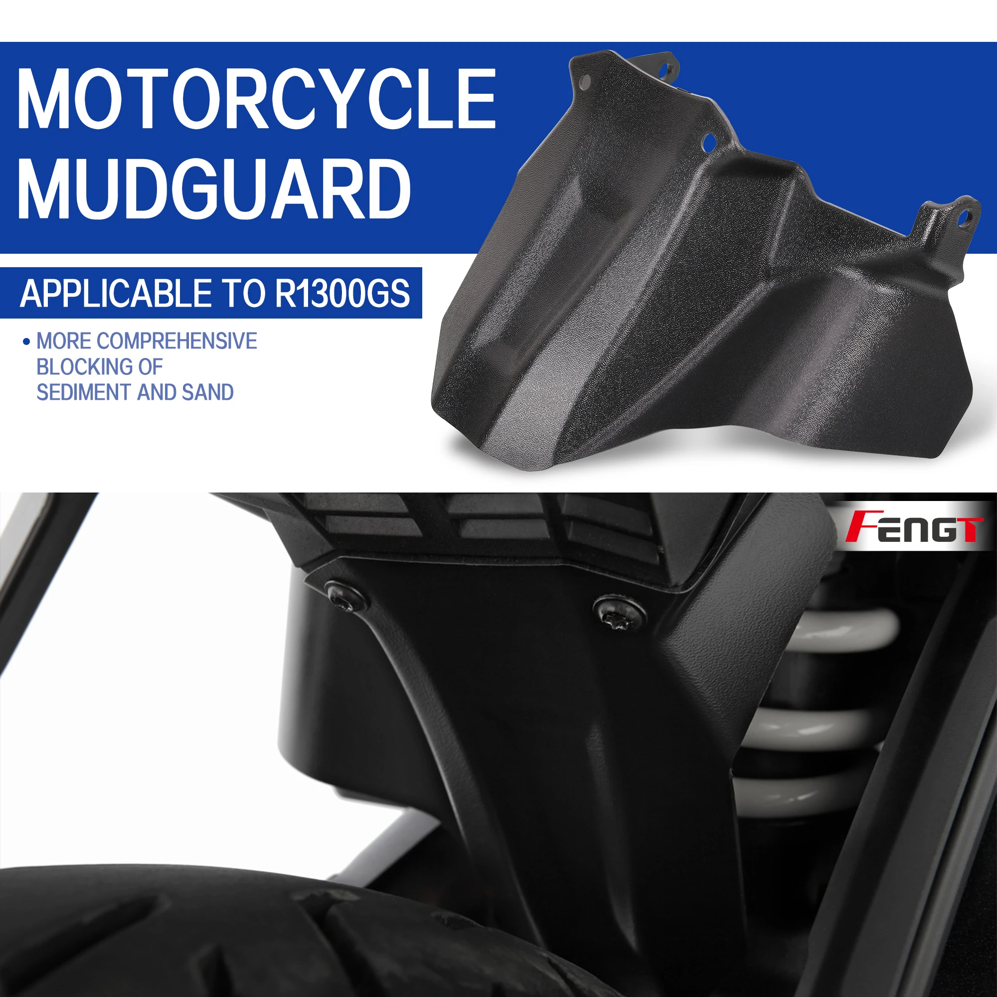 

Для BMW R1300GS 2023 2024, удлинитель заднего среднего крыла, внутренние брызговики колес, брызговик, крыло Hugger R 1300 GS R1300 GS