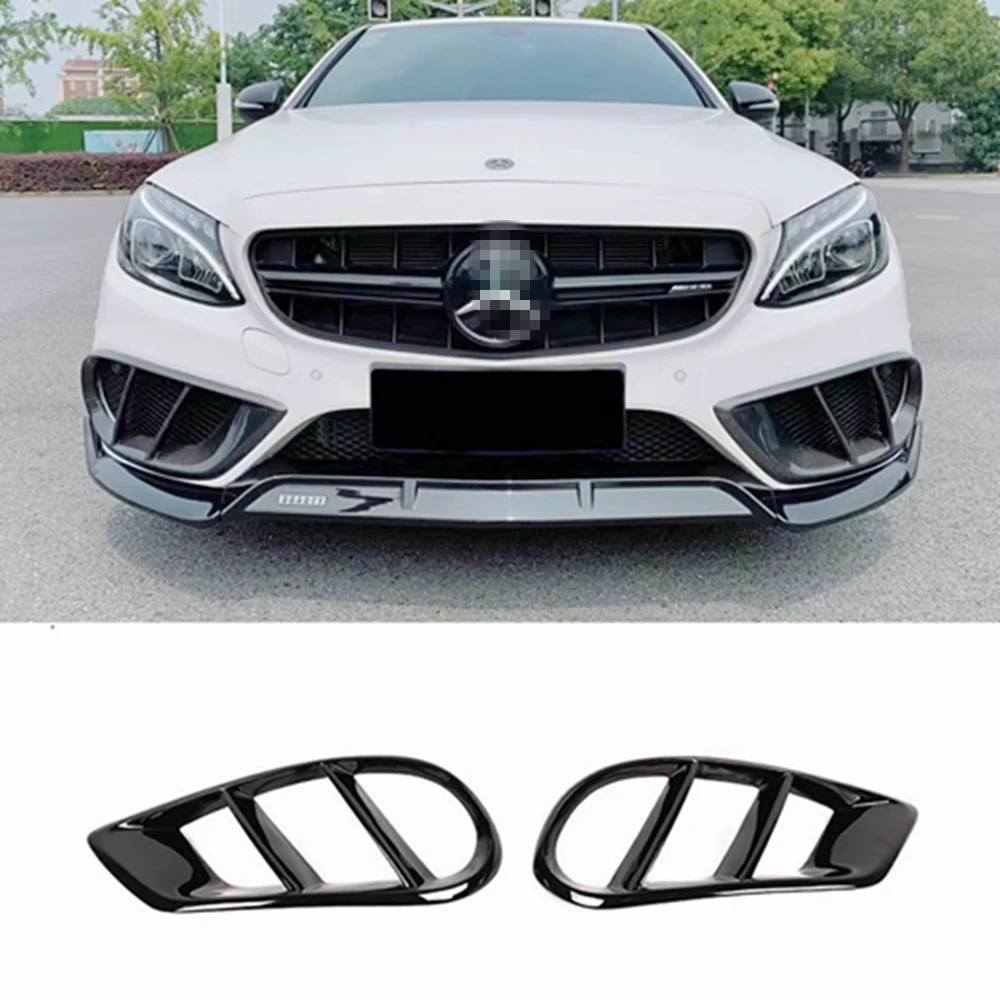 

FOR Mercedes Benz W205 4 Door C180 C200 C300 C43 Front Air Vent Trim Cover Splitter Fog Ligth Intake Lamp Bezel Frame Grill