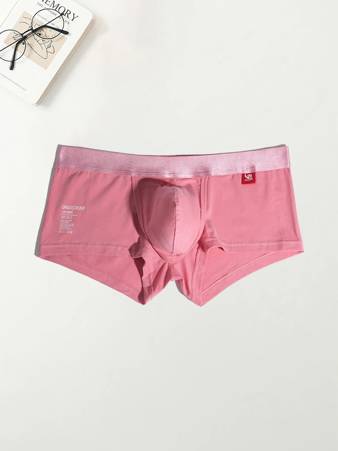 1 قطعة ملابس داخلية رجالية بزاوية مسطحة ملابس داخلية عصرية للرجال رياضية غير رسمية على الطراز الأساسي ملابس داخلية مريحة للرجال منتصف الخصر #4