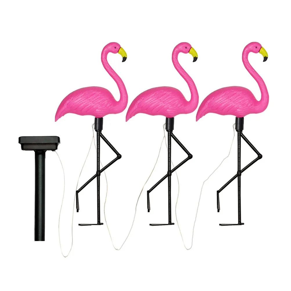 

Солнечные светильники Flamingo розового цвета для улицы, светодиодные, водонепроницаемые, для сада, двора, виллы, парка, дорожек, подъездных путей