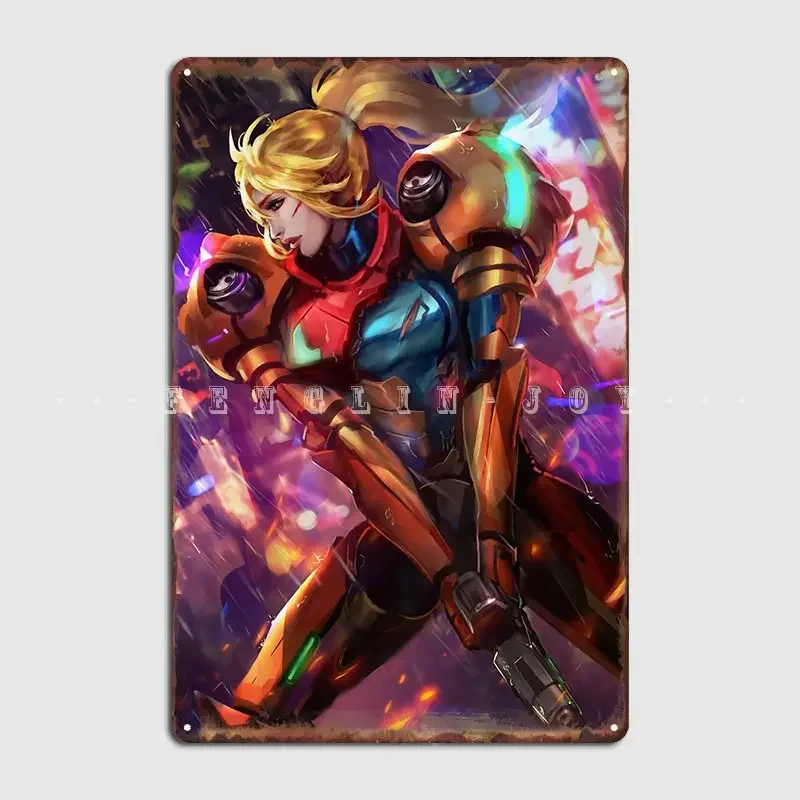 Samus Poster Metal Plaque Cinema Living Room Cinema Decoration Plaques Tin Sign Posters