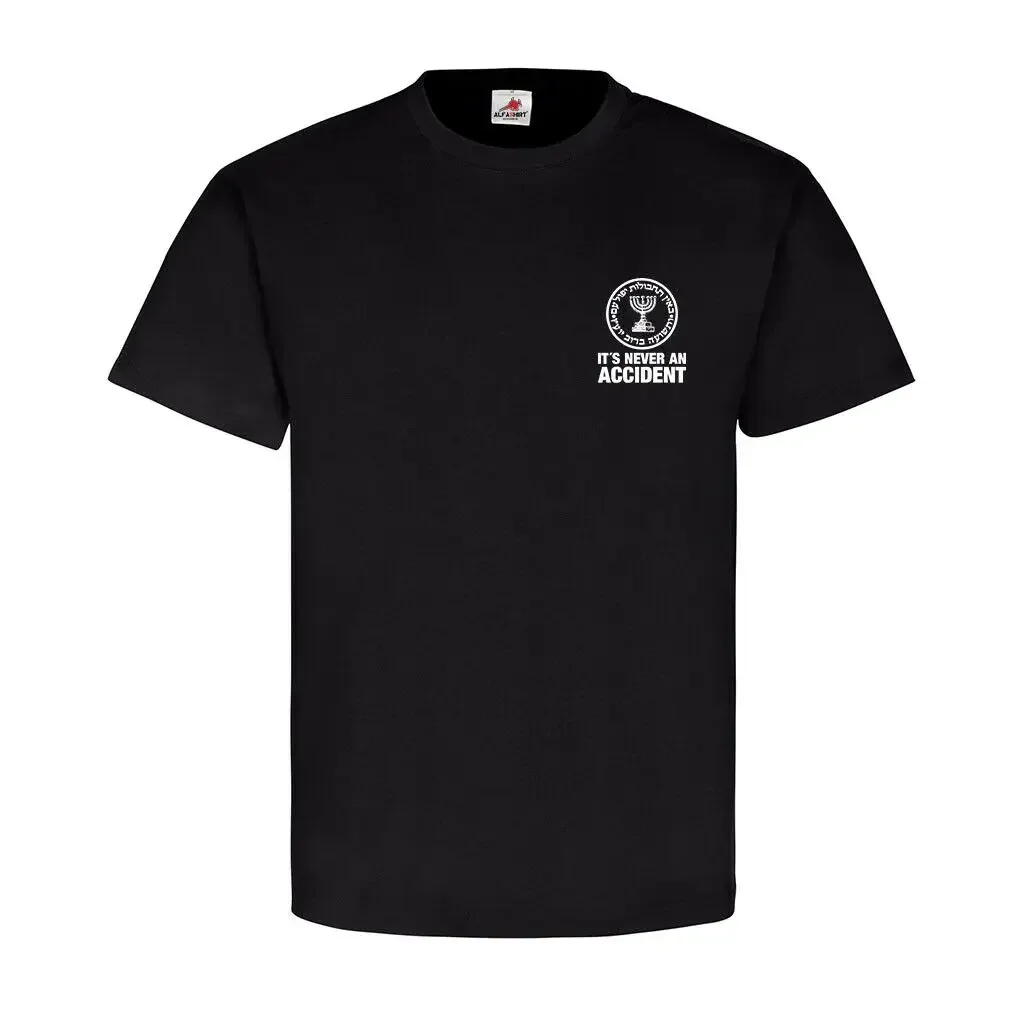 Double Side Mossad Mossad It 'S Never To Accident Israel Secret Service General T Shirt 2019 Fashion Unisex Tee