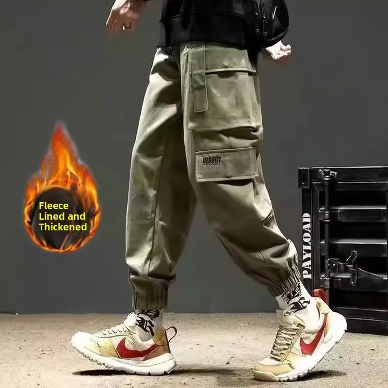 

Американские рабочие брюки из чистого хлопка в стиле ретро, мужские осенне-зимние свободные брюки Thiened Fce, износостойкие, грязеотталкивающие рабочие брюки