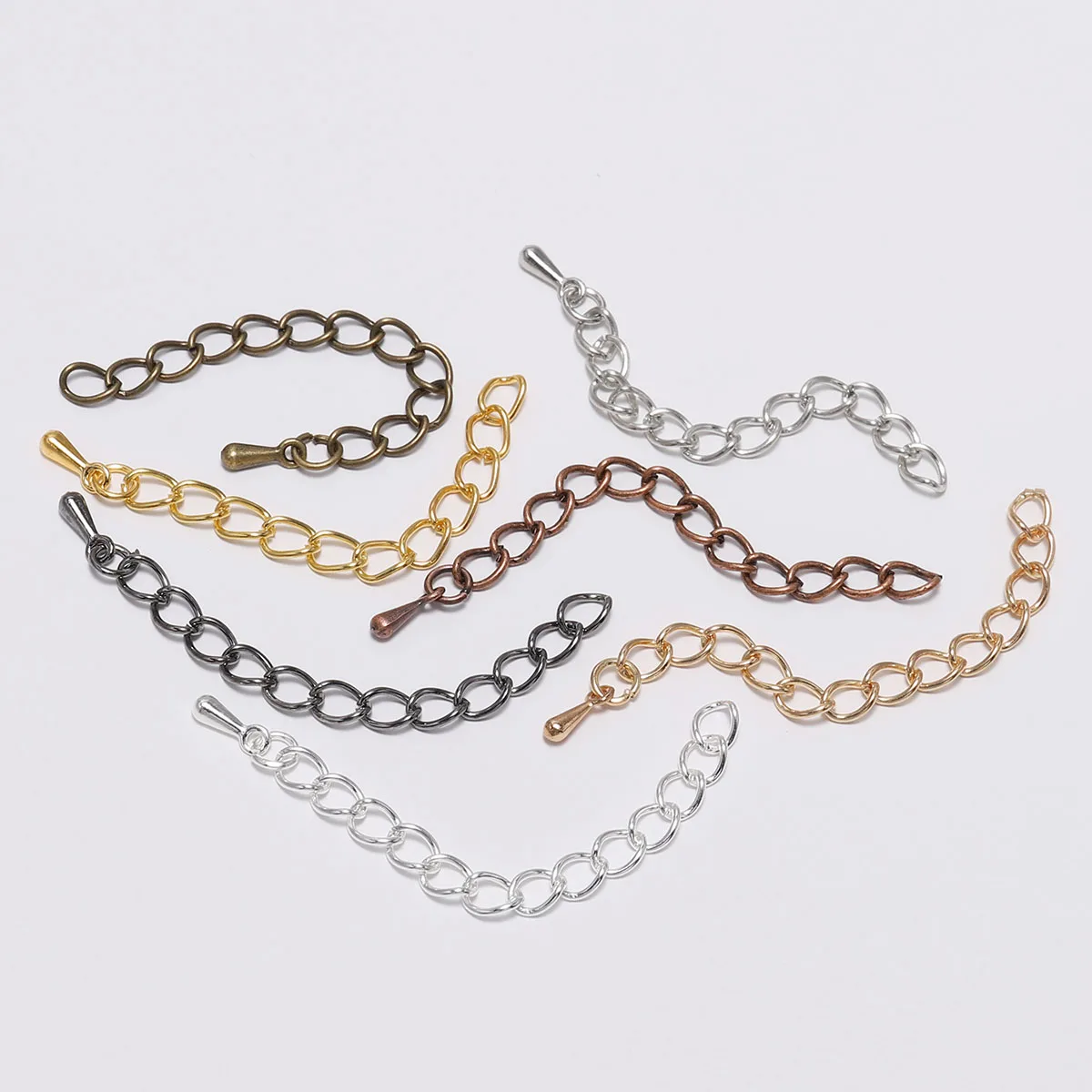 50 Stück/Lot 50mm/70mm Verlängerungsketten für Halsketten, Verbindungsteile für Armbänder und Schmuckherstellung – Detail 4