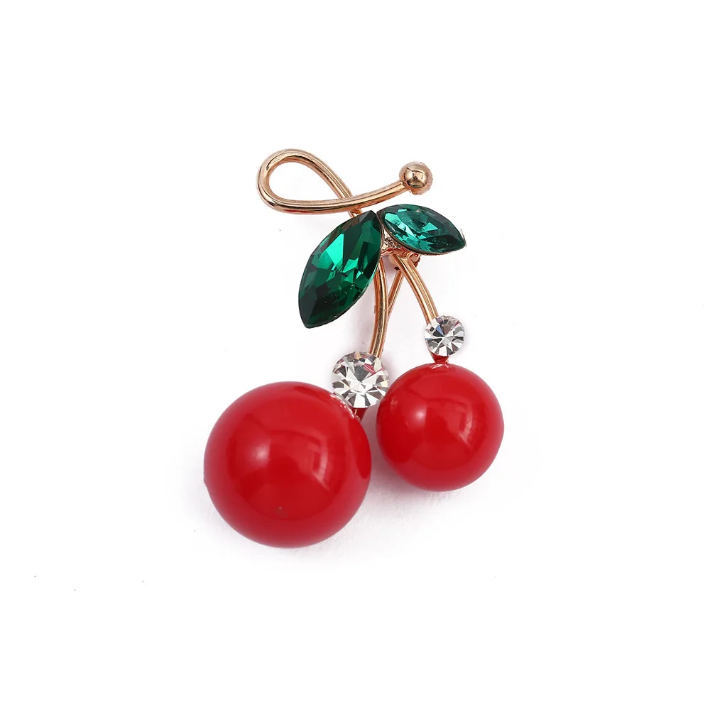 2 Pcs Alloy Brooch Cherry Fashion Pins Collar Safety for Women Brooches Blossom