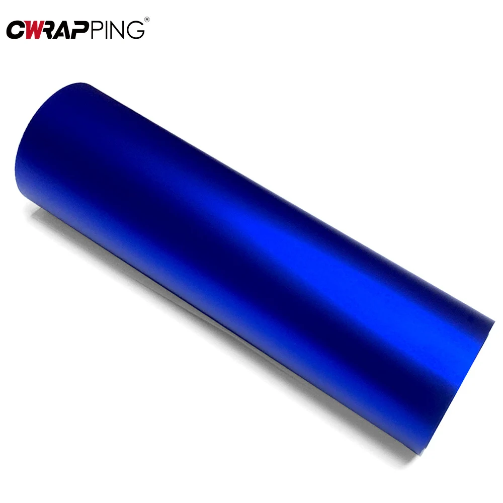 Motorcycle Adhesive Vinyl Paper for Car Wraps Matte Navy Blue Deep Blue Metallic Supplies Car Tuning Accessories Auto Wrap Cover