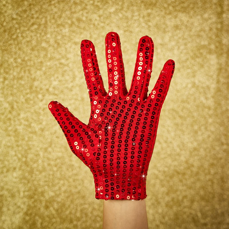 Glitter Sequin Gloves Sparkling Cosplay Gloves Disco Dance Gloves Costume Gloves Accessory for Adults