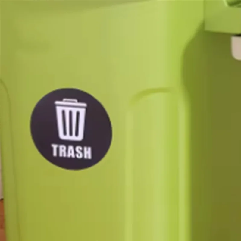 AB34-20Pcs 5 Inch Special Trash Can Sticker Logo Waterproof Sticker