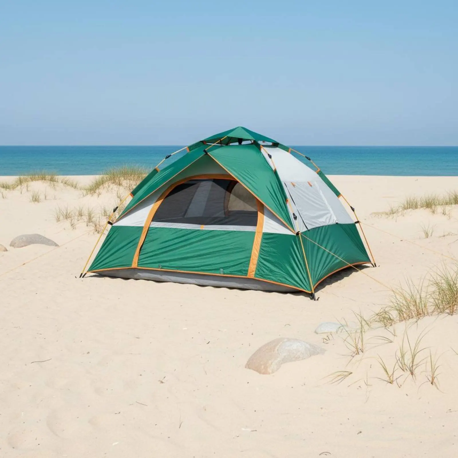

3-4 Person Tent Ventilation Quick Setup Tent Outdoor Shelter Waterproof Mesh Openings for Camping, Travel